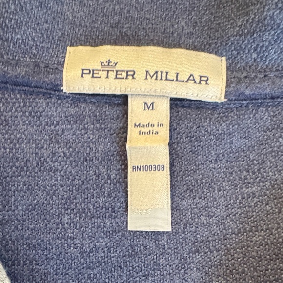 Peter Millar Dark Blue Zip-Up Sweater - Picture 2 of 4